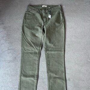 NWOT Taylor Stitch Men’s “The Slim Jean” Organic Cotton Denim Green Size 32x35